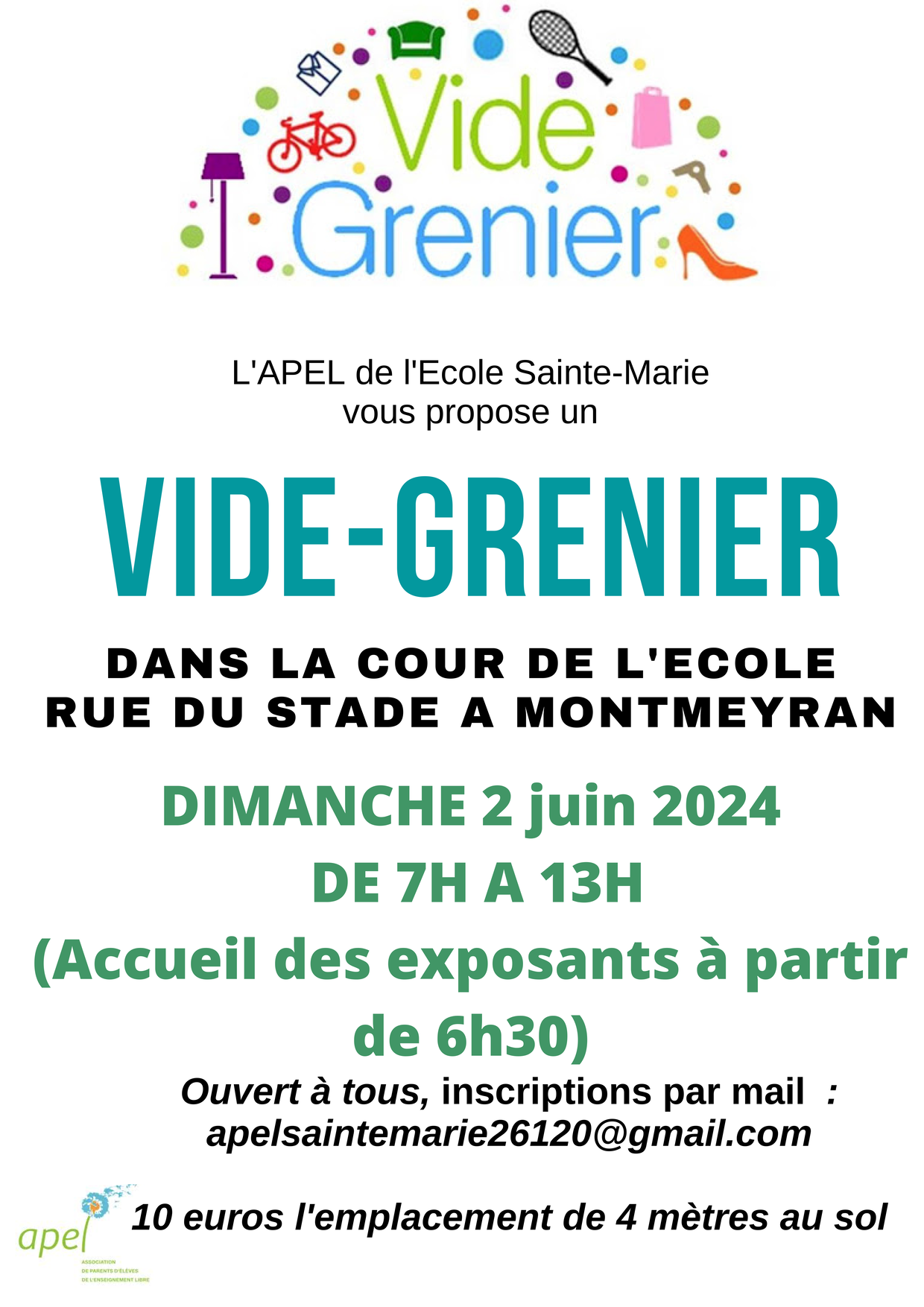 Vide Grenier de l’Ecole Sainte-Marie ! 🛍️